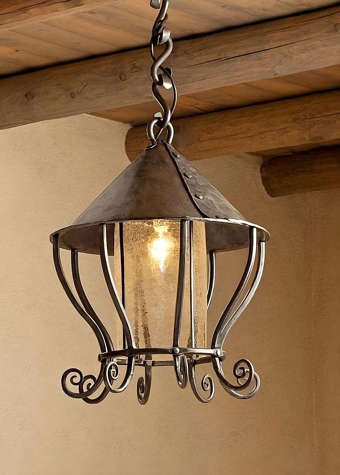 Grande Hanging Lantern by Christopher Thomson Ironworks