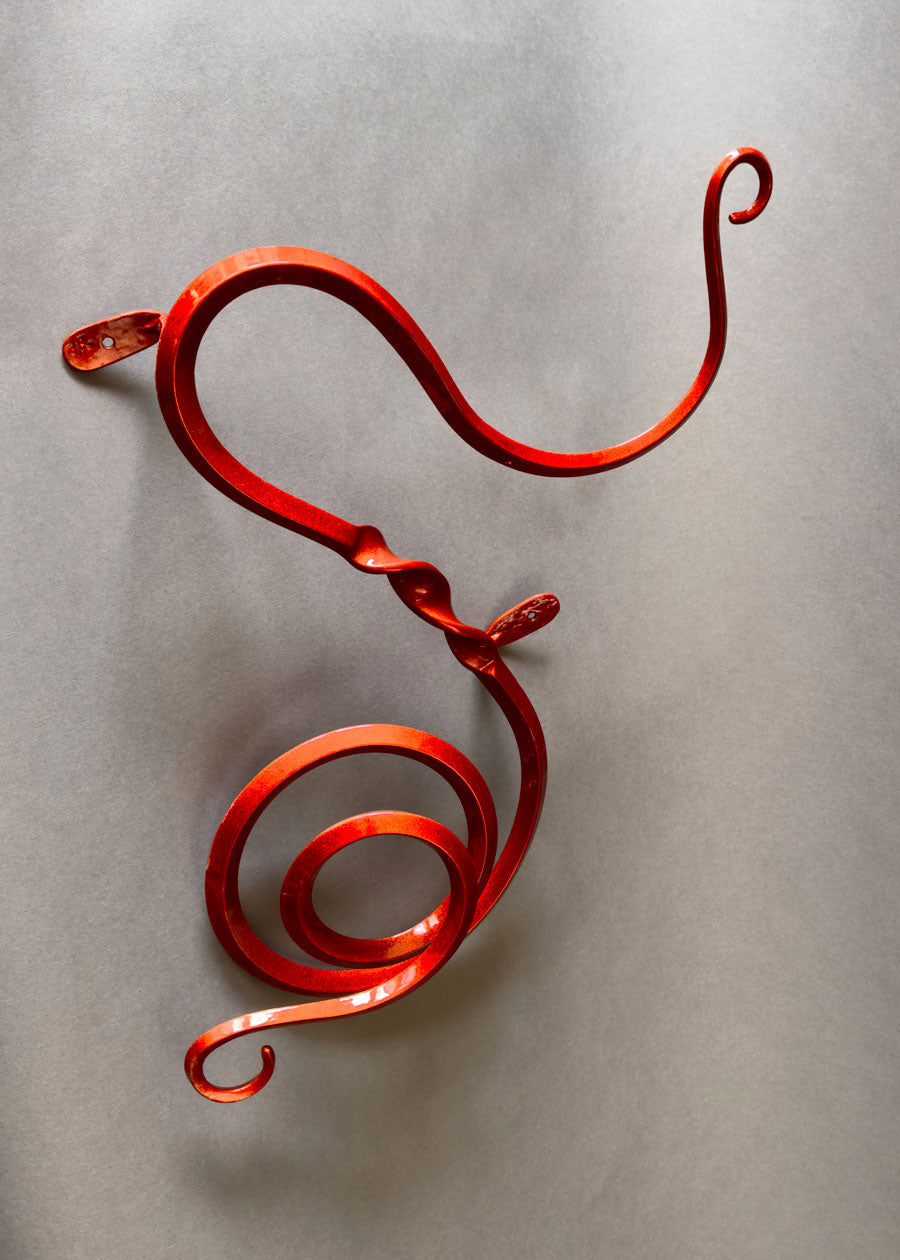 Copper Red Carnival Single Musing Wall Sculpture.