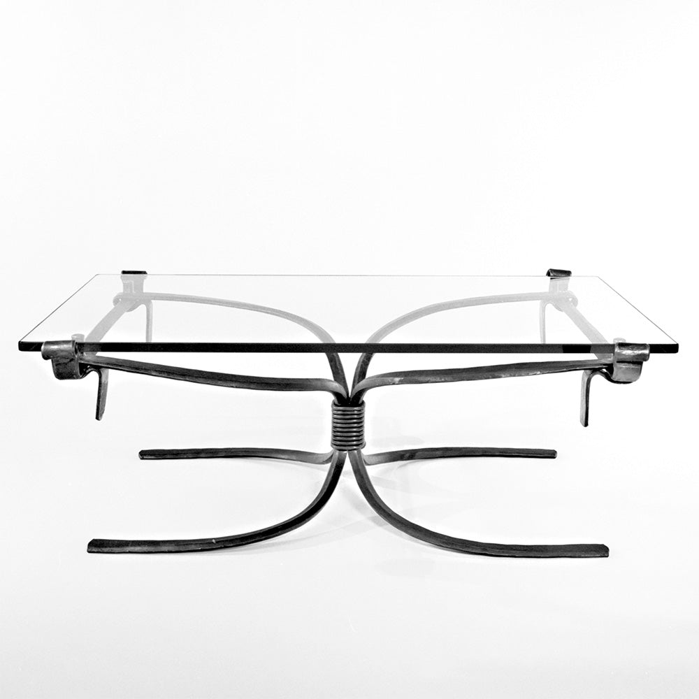 Front view of Hacienda Wrought Iron Coffee Table.