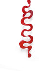 Red metal wall sculpture - Red Segmented Meander by Christopher Thomson Ironworks.