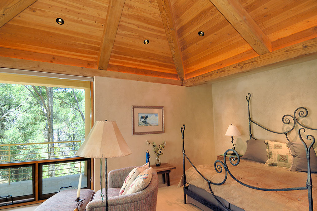 Example of how customers place Wave Wrought Iron Bed Frames in their home.