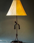 Branding Iron Table Lamp with an Empire Sheepskin Shade by Christopher Thomson Ironworks