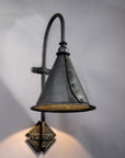 Large Entry Sconce with a long and slender gooseneck.