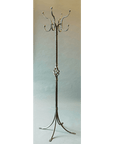 Wrought Iron Coat Rack with hooks hats.