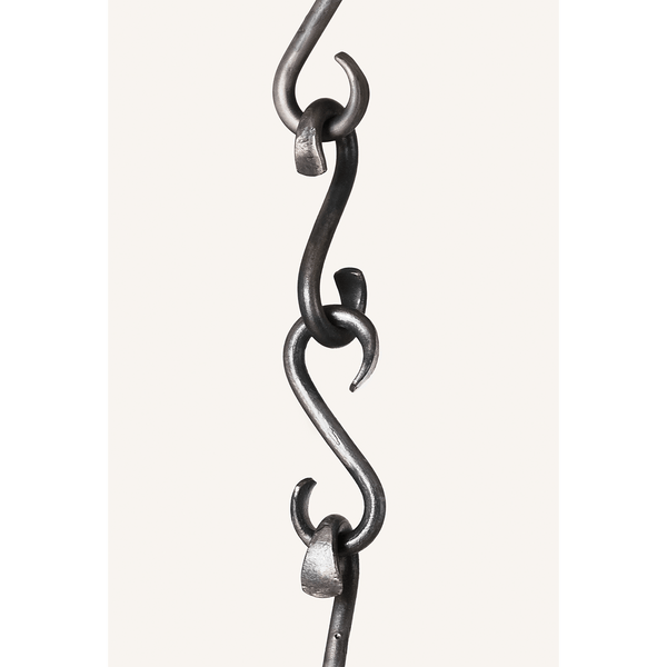 Iron hooks for hanging wrought iron chandeliers. 