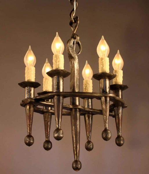 Small Rustic Fleur Chandelier - Christopher Thomson Ironworks