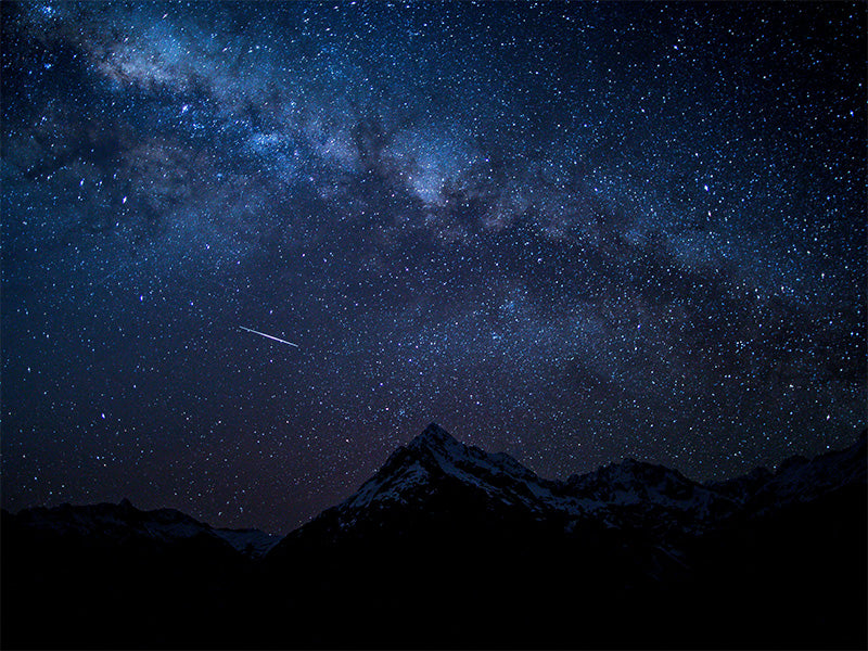 Benefits of Dark Sky Lighting Blog. Milky way over a mountain range.