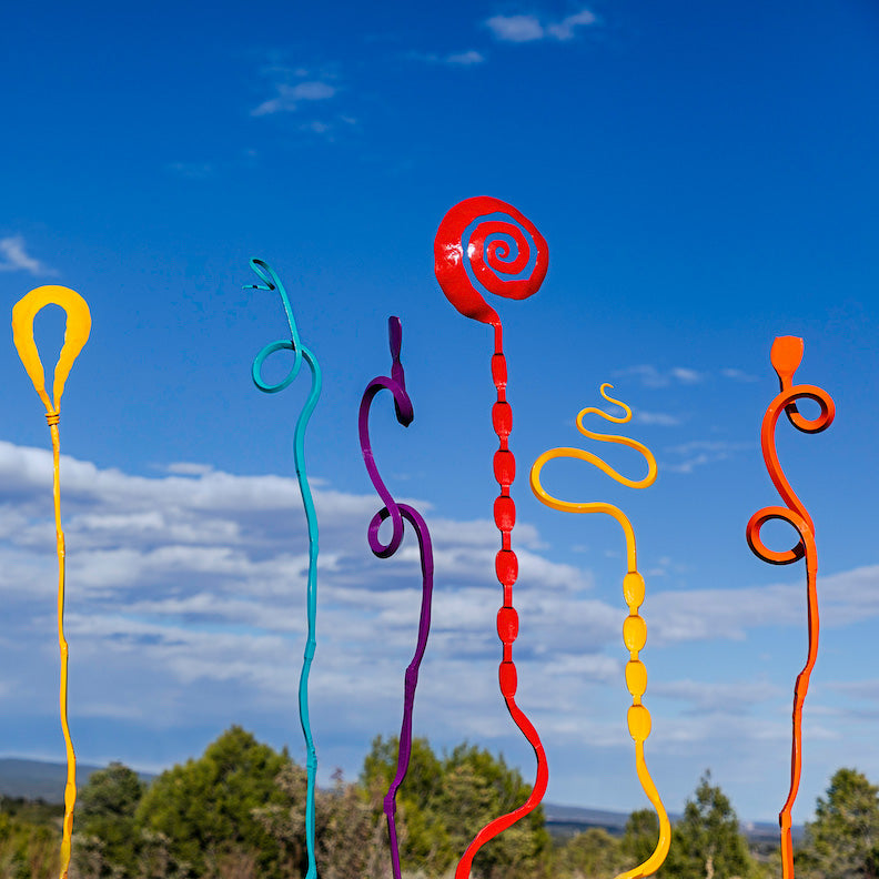 Single Blooms Steel Sculptures page banner.