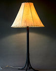 Sheave Wrought Iron Lamp with Empire Sheepskin Shade by Christopher Thomson Ironworks.