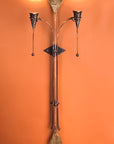  Large Iron Calla Torchier light fixture.