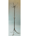 Full view of Christopher Thomson Ironworks' "Coat Hat Stand" with a Pewter Black finish.
