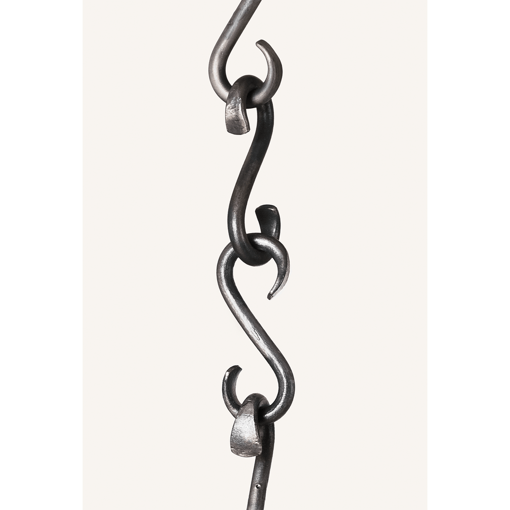 Pot Rack Hand Forged Wrought Iron Blacksmith Hammered Rivets Scroll-Design  Rustic Kitchen — VinTin™