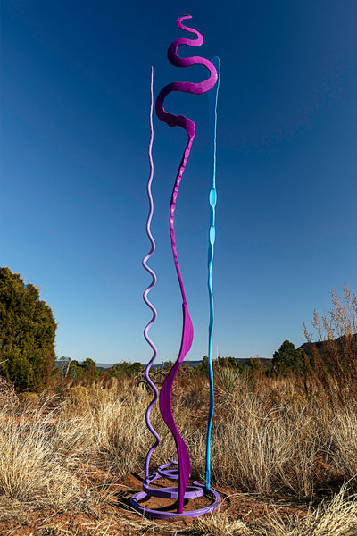 Purple, Lavender & Blue Multi-Colored Bloom Sculpture